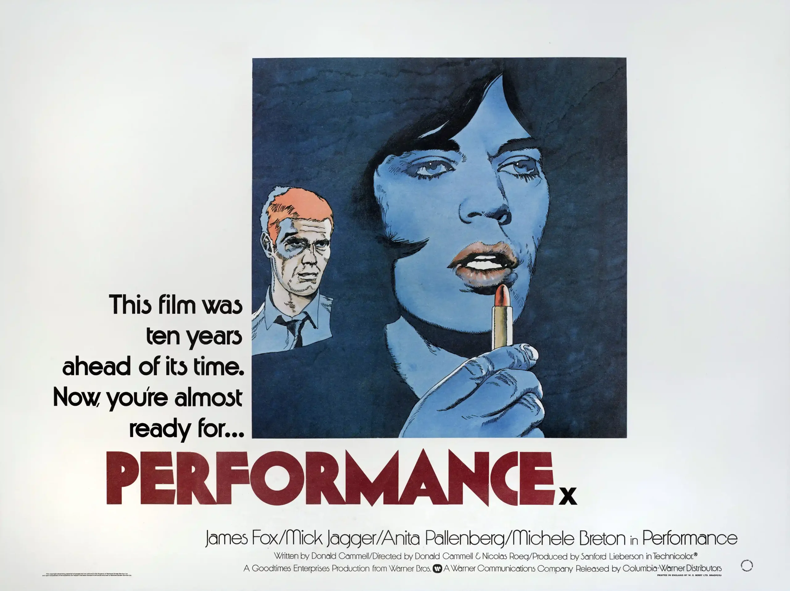 Performance | Movie Poster | Mick Jagger Pop Art Illustration Wall Art