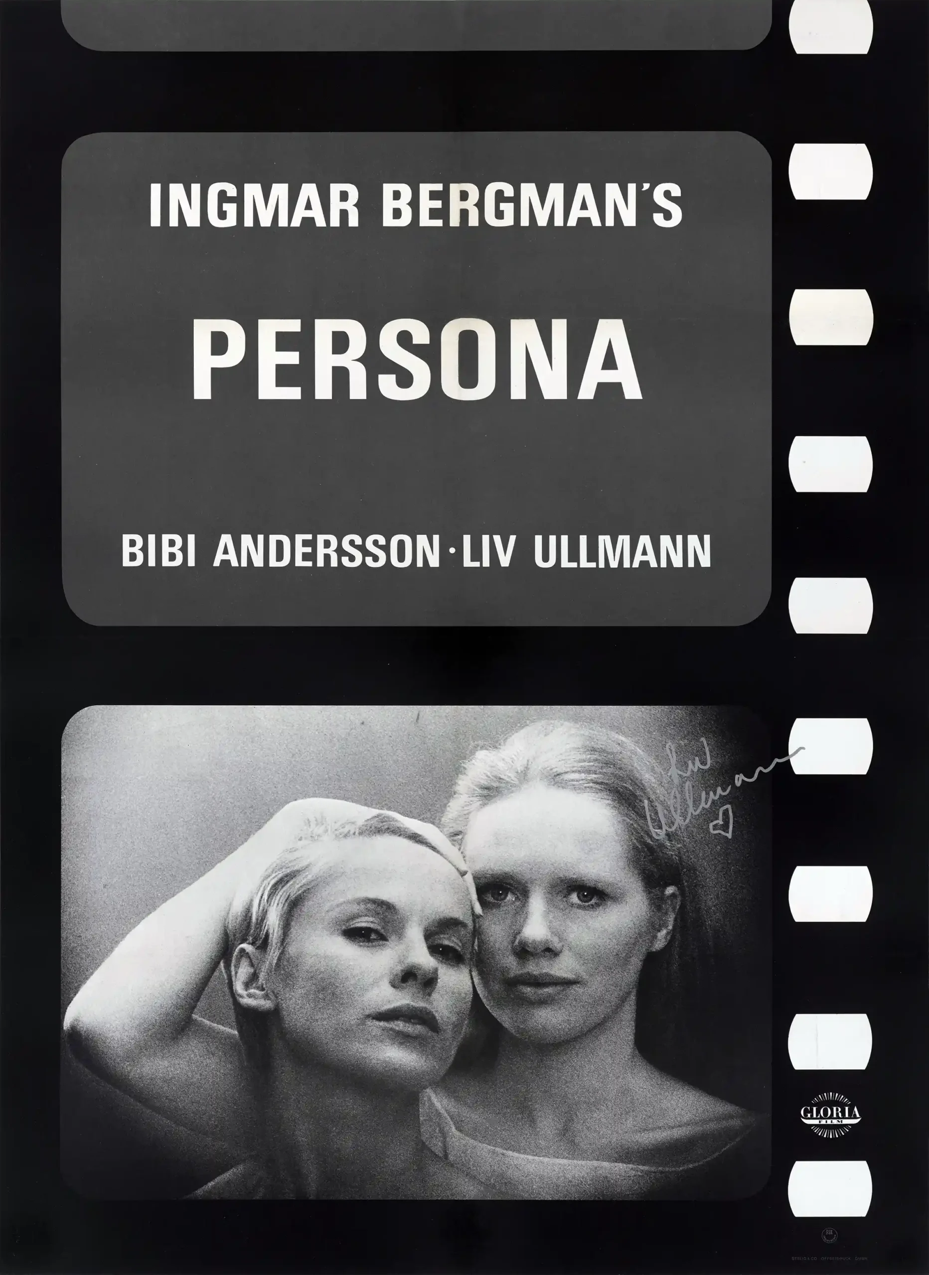 Persona | Ingmar Bergman Movie Poster | Iconic Film Strip Design