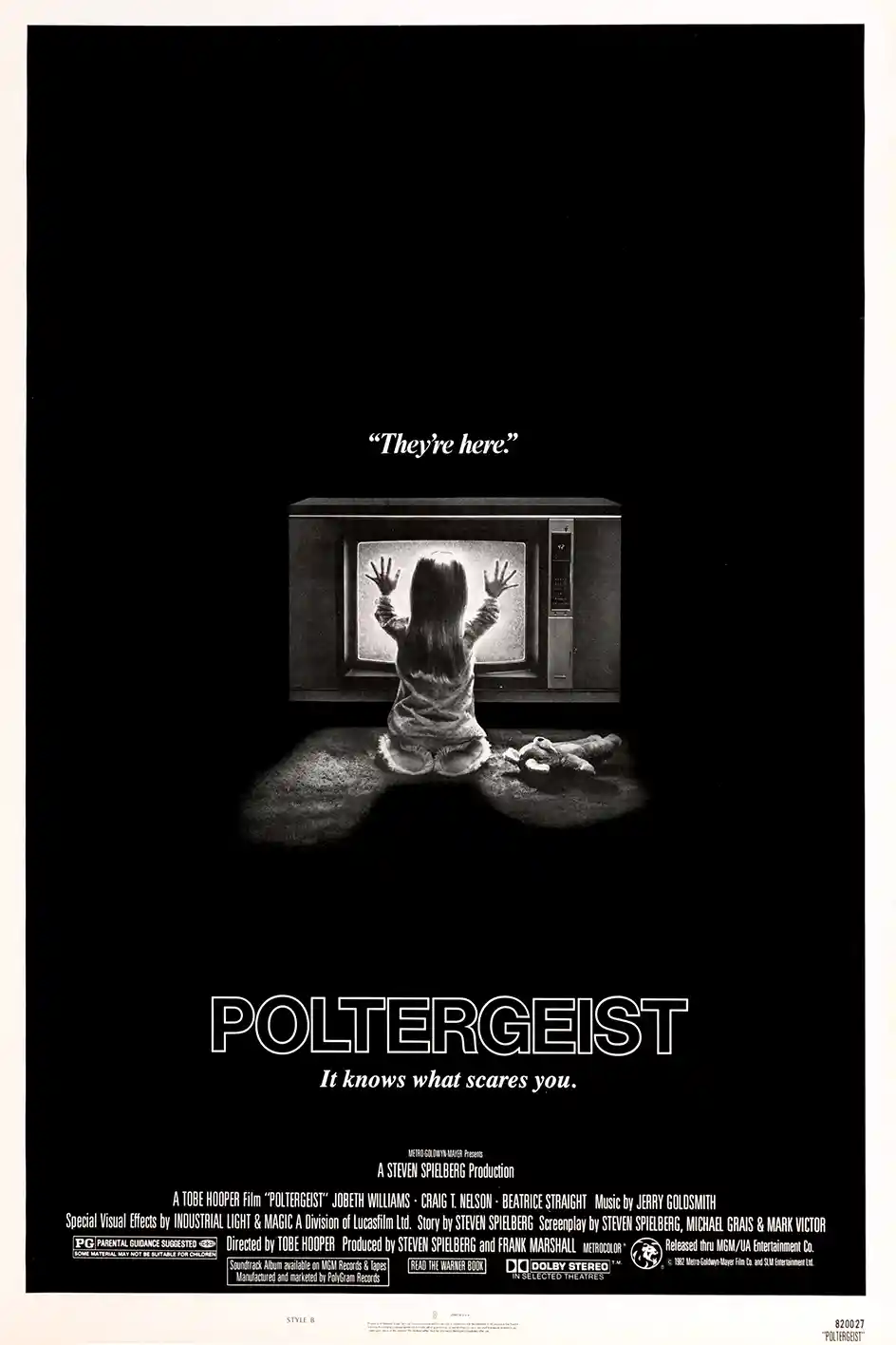 Poltergeist | Movie Poster | They're Here Vintage Horror Art Print