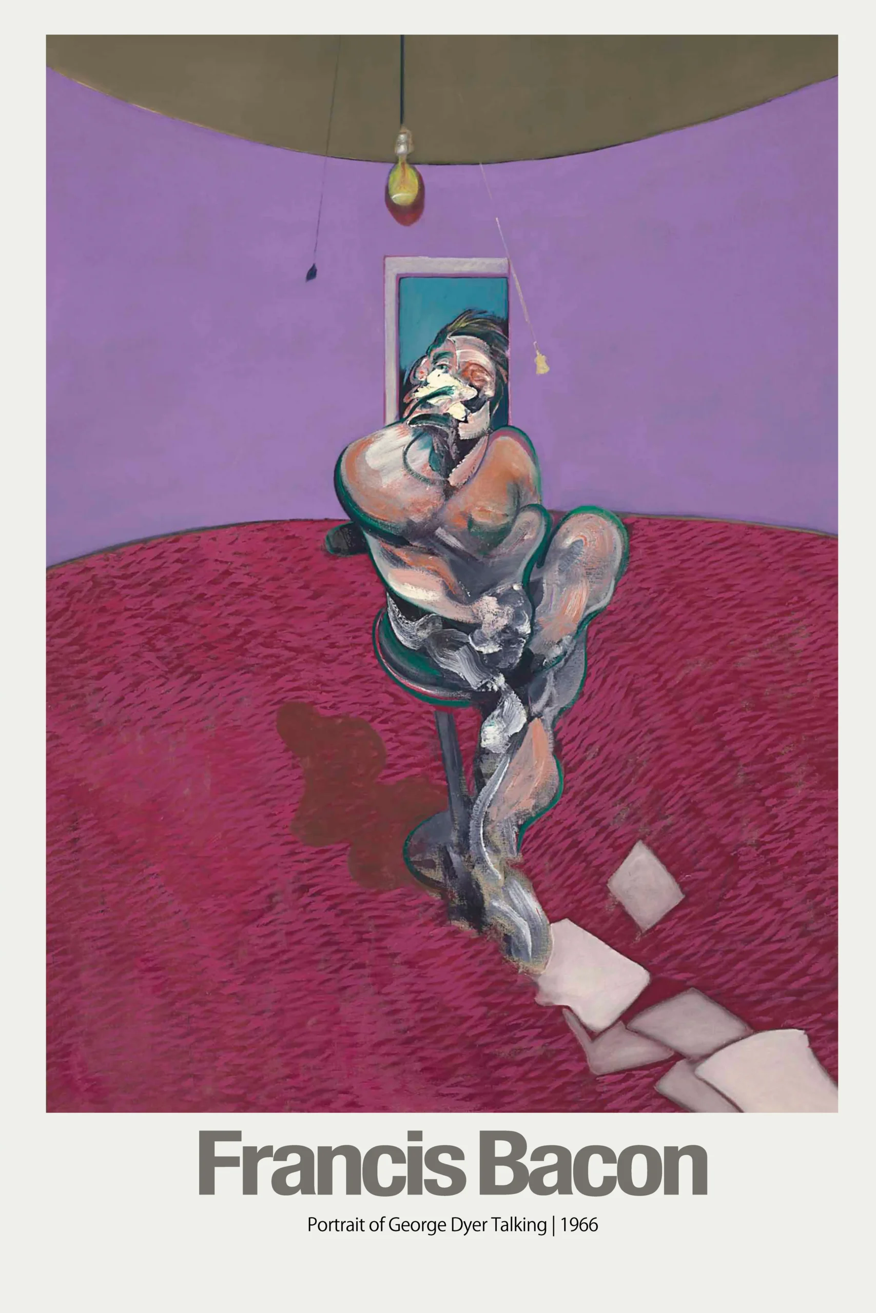 Francis Bacon Art Poster | Portrait of George Dyer Talking (1966)