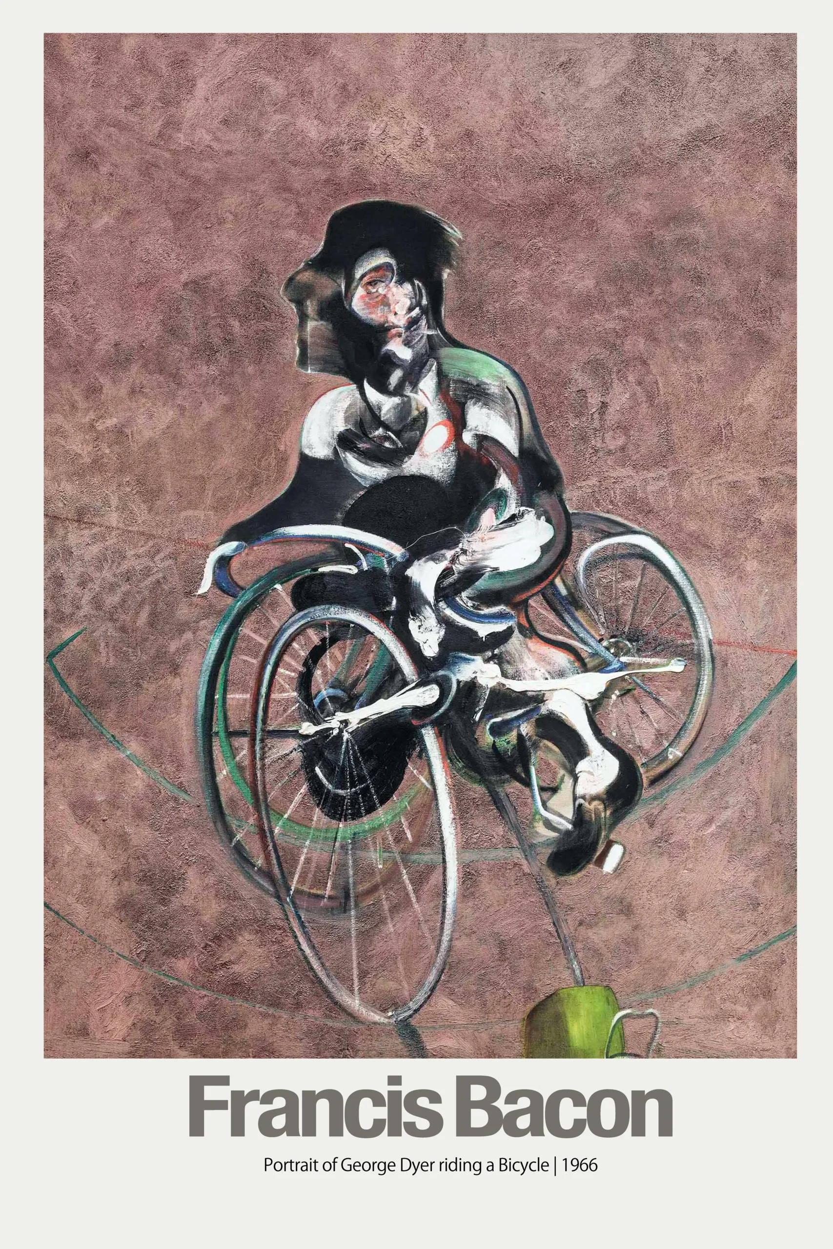Francis Bacon | Modern Art Poster | George Dyer on Bicycle Painting
