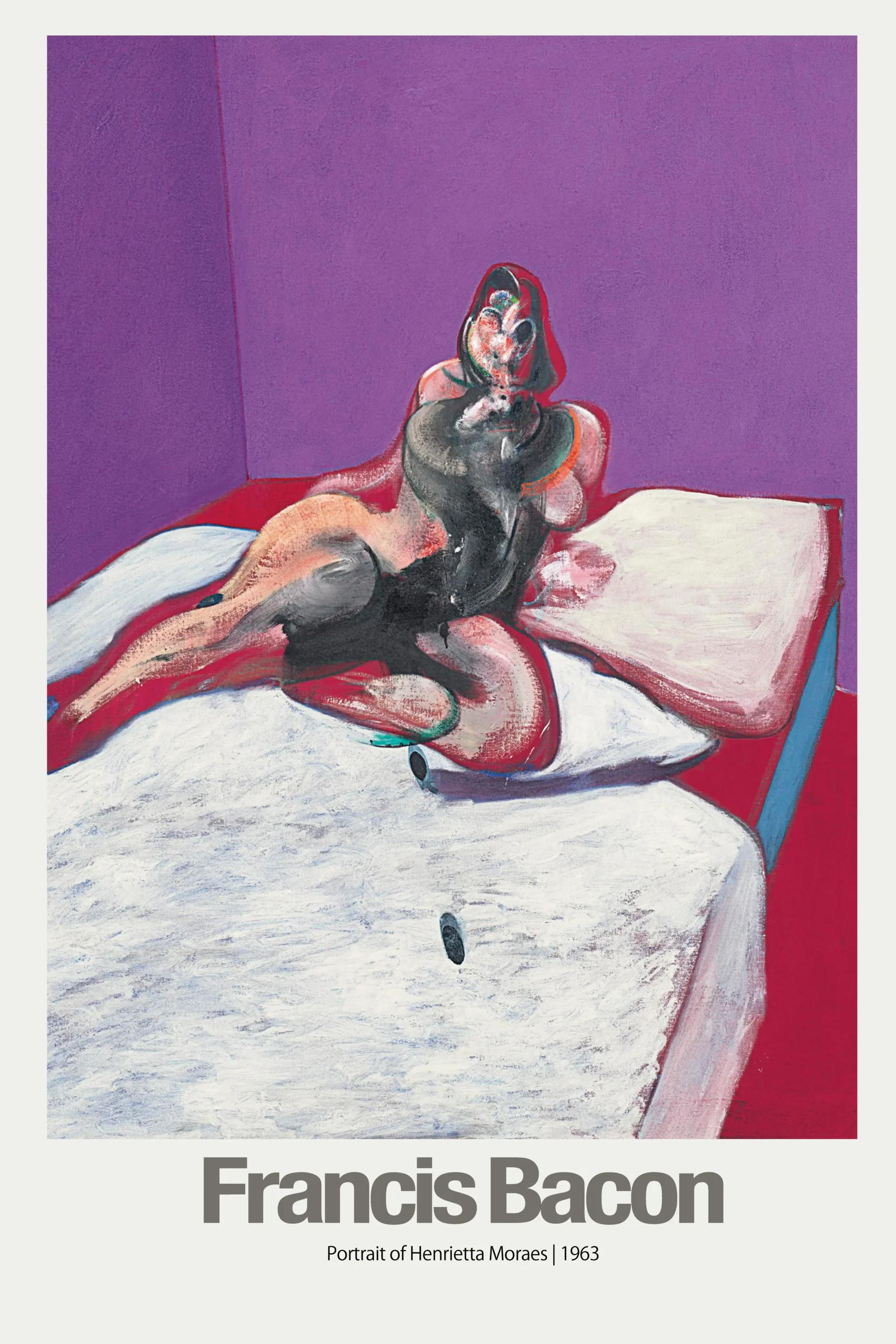 Francis Bacon | Portrait of Henrietta Moraes Art Poster | Expressionist Wall Print