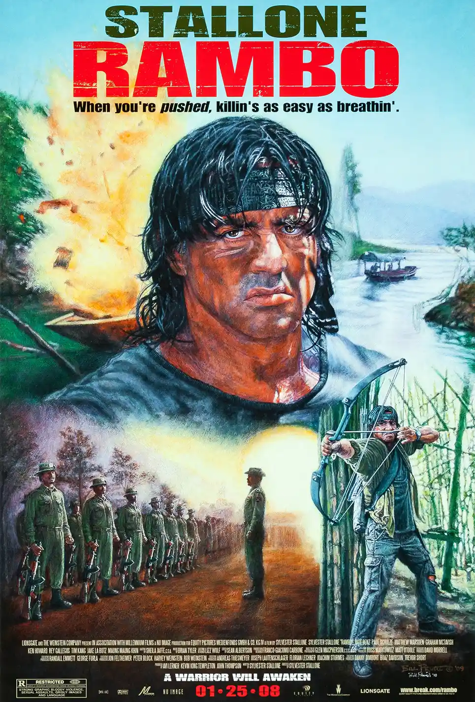 Rambo | Movie Poster | Classic Jungle Action Film Art Print