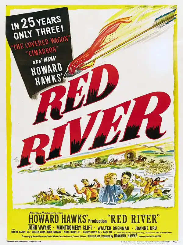 Red River | Movie Poster | John Wayne Western Film Art Print