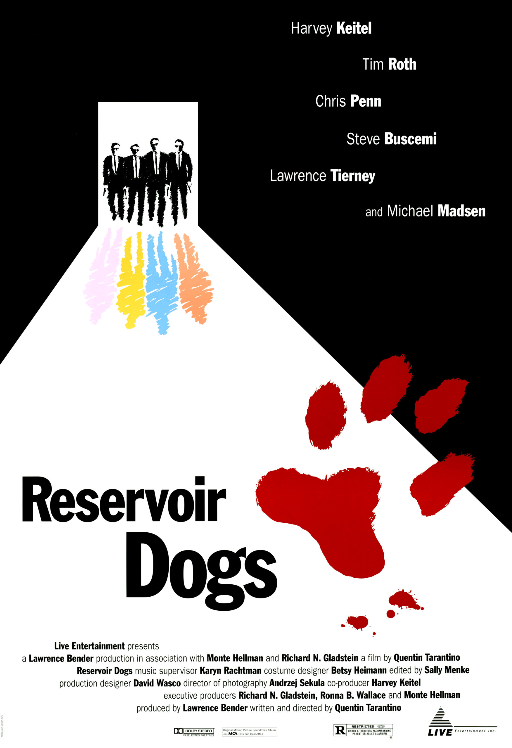 Reservoir Dogs | Movie Poster | Iconic Suits & Bloody Paw Print Art