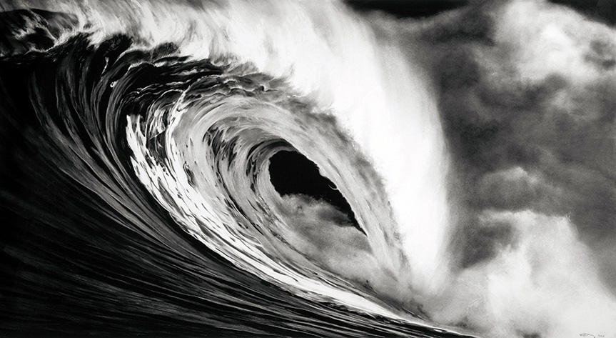 Robert Longo | Art Poster | Black & White Hyperrealist Wave Print