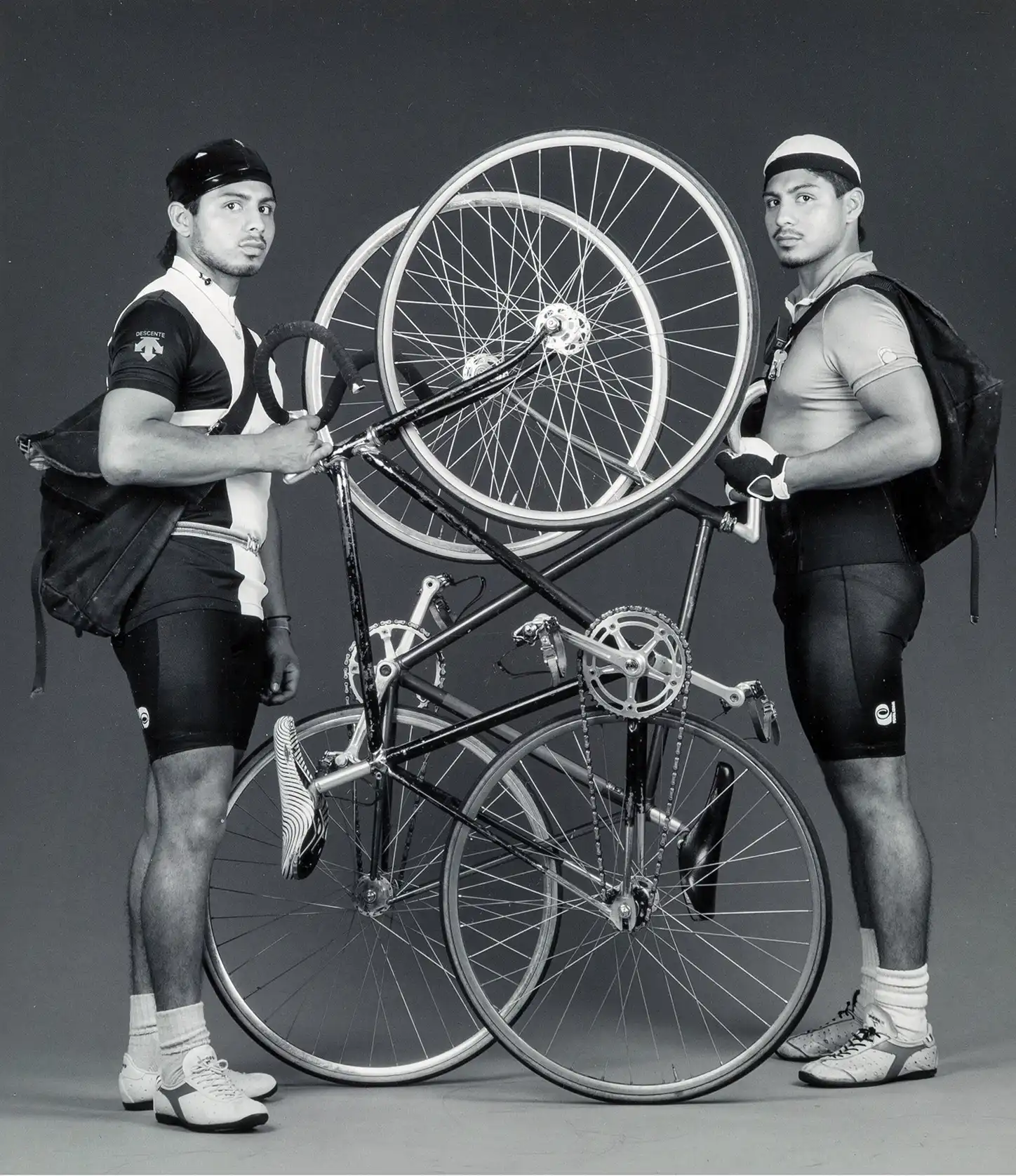 Robert Mapplethorpe print — Bike Couriers 1987, black and white street figure fine art photography