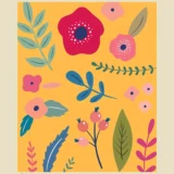 Sakura Botanical, Modern Japanese Floral Wall Art Print