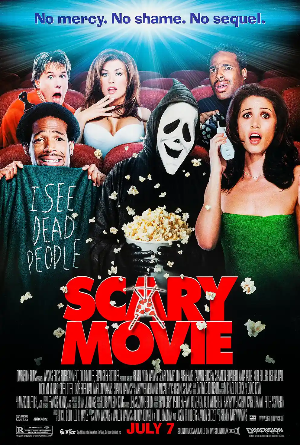 Scary Movie | Comedy Movie Poster | Iconic Ghostface Popcorn Art