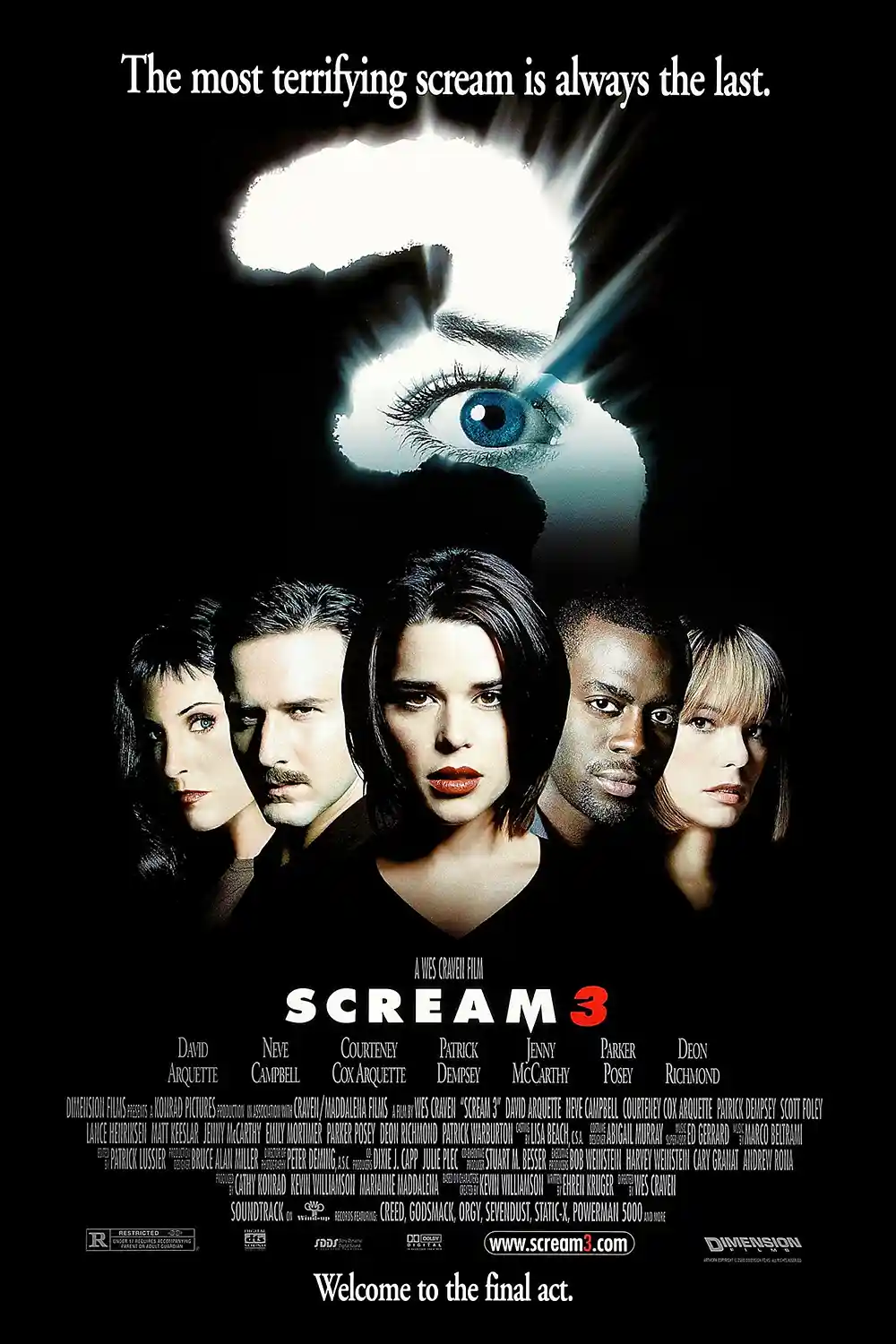 Scream 3 | Movie Poster | Glowing Ghostface Eye Horror Art Print