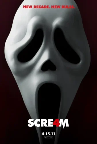 Scream 4 Ghostface Mask Horror Movie Poster