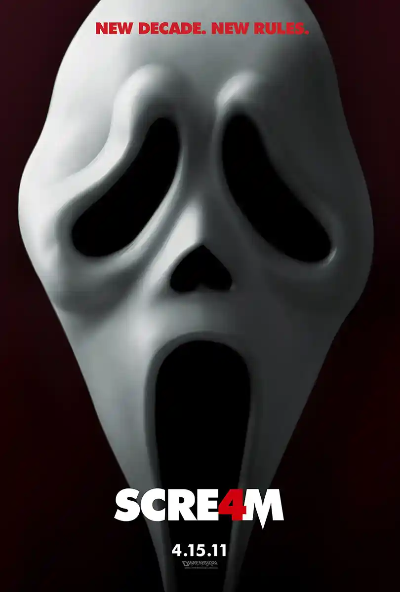 Scream 4 | Movie Poster | Iconic Ghostface Mask Horror Art Print