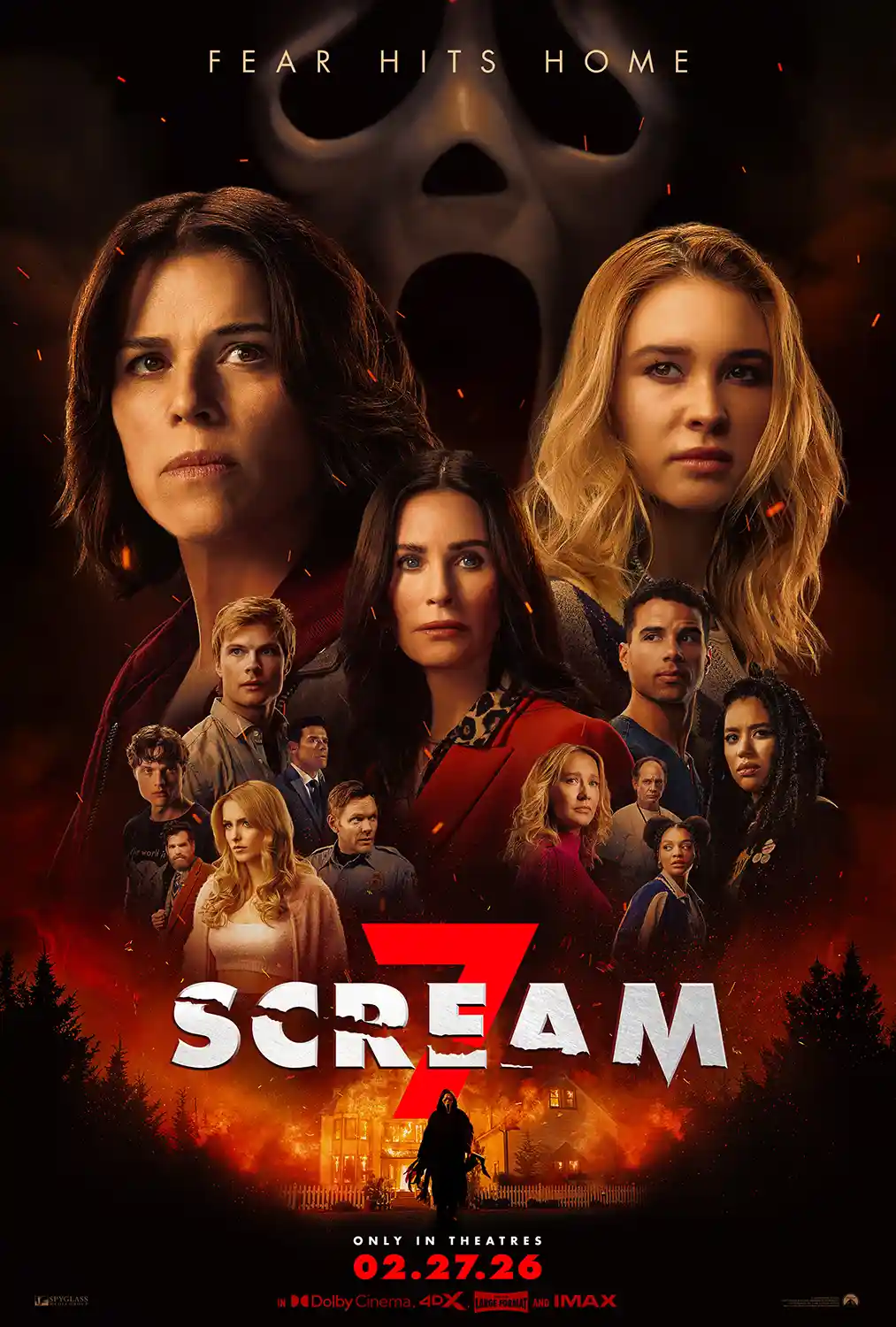 Scream 7 | Movie Poster | Ghostface, Sidney Prescott & Gale Wall Art Print