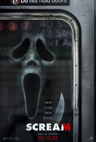 Scream VI Ghostface Subway Door New York Slasher Movie Poster