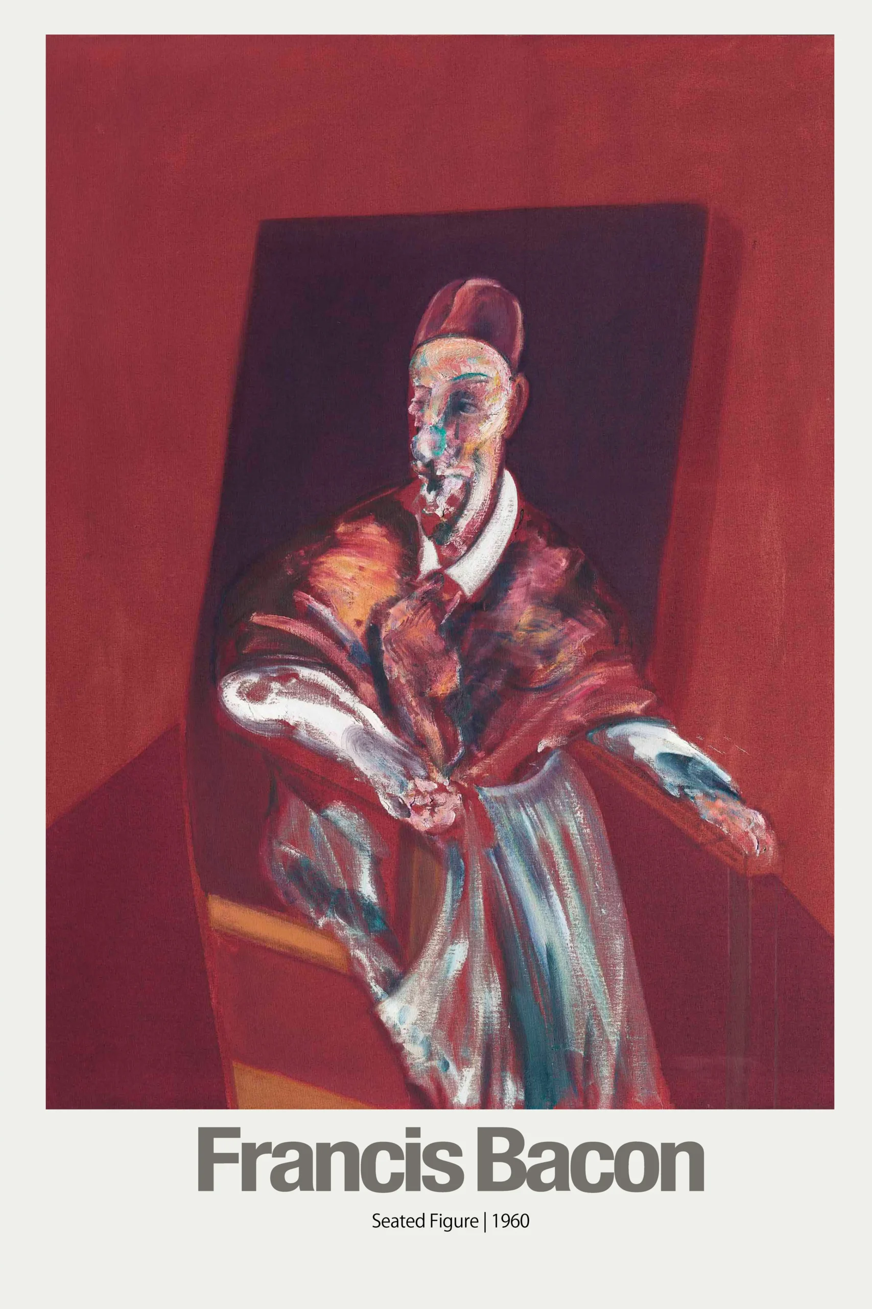Francis Bacon Seated Figure | Art Poster | Expressive Modern Portrait Print