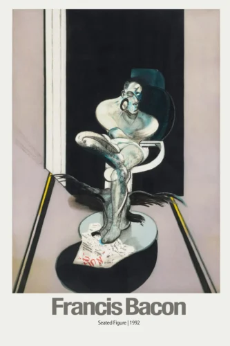 Francis Bacon, Art Poster, 'Seated Figure' Expressionist Painting
