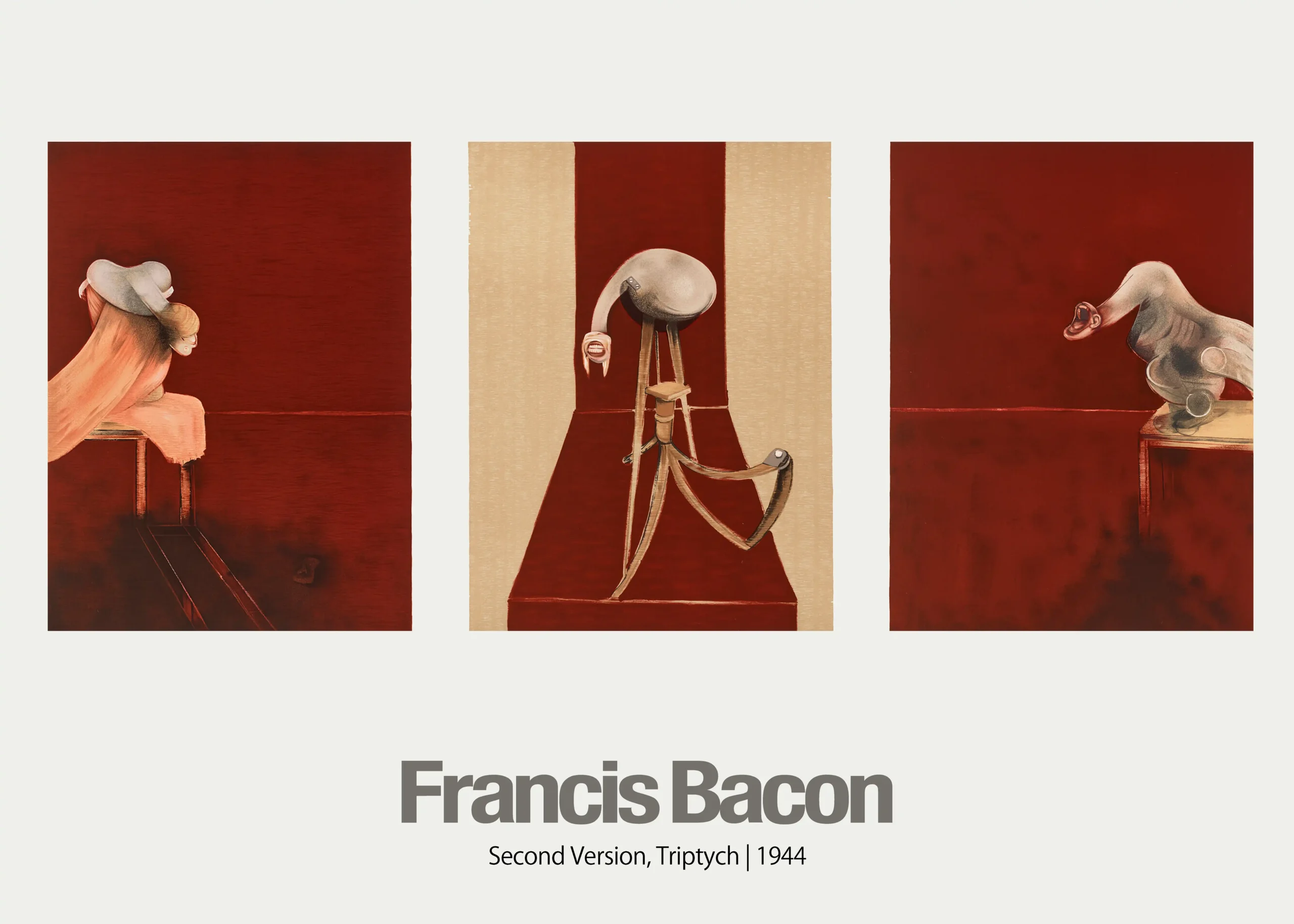 Francis Bacon | Art Poster | Second Version Triptych 1944 Print
