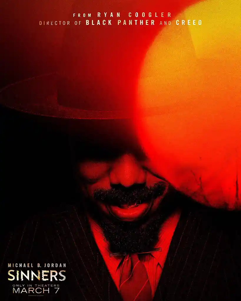 Sinners (2025) | Michael B. Jordan Movie Poster | Intense Red Art Print