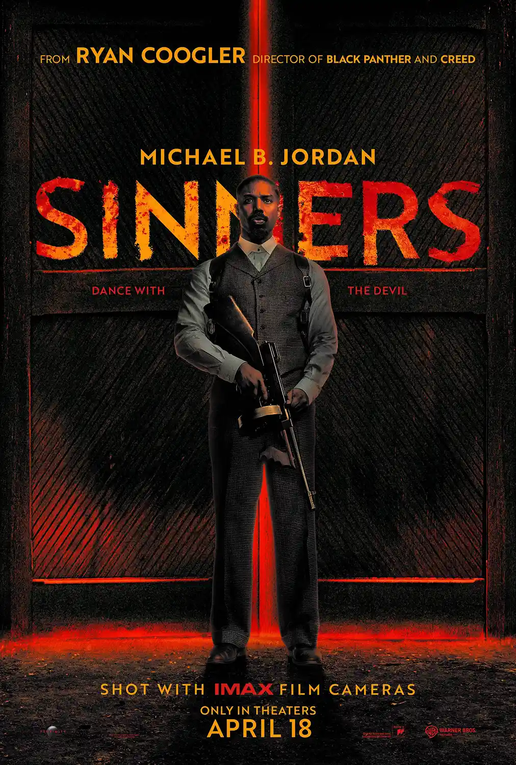 Sinners (2025) | Movie Poster | Michael B. Jordan Dark Wall Art