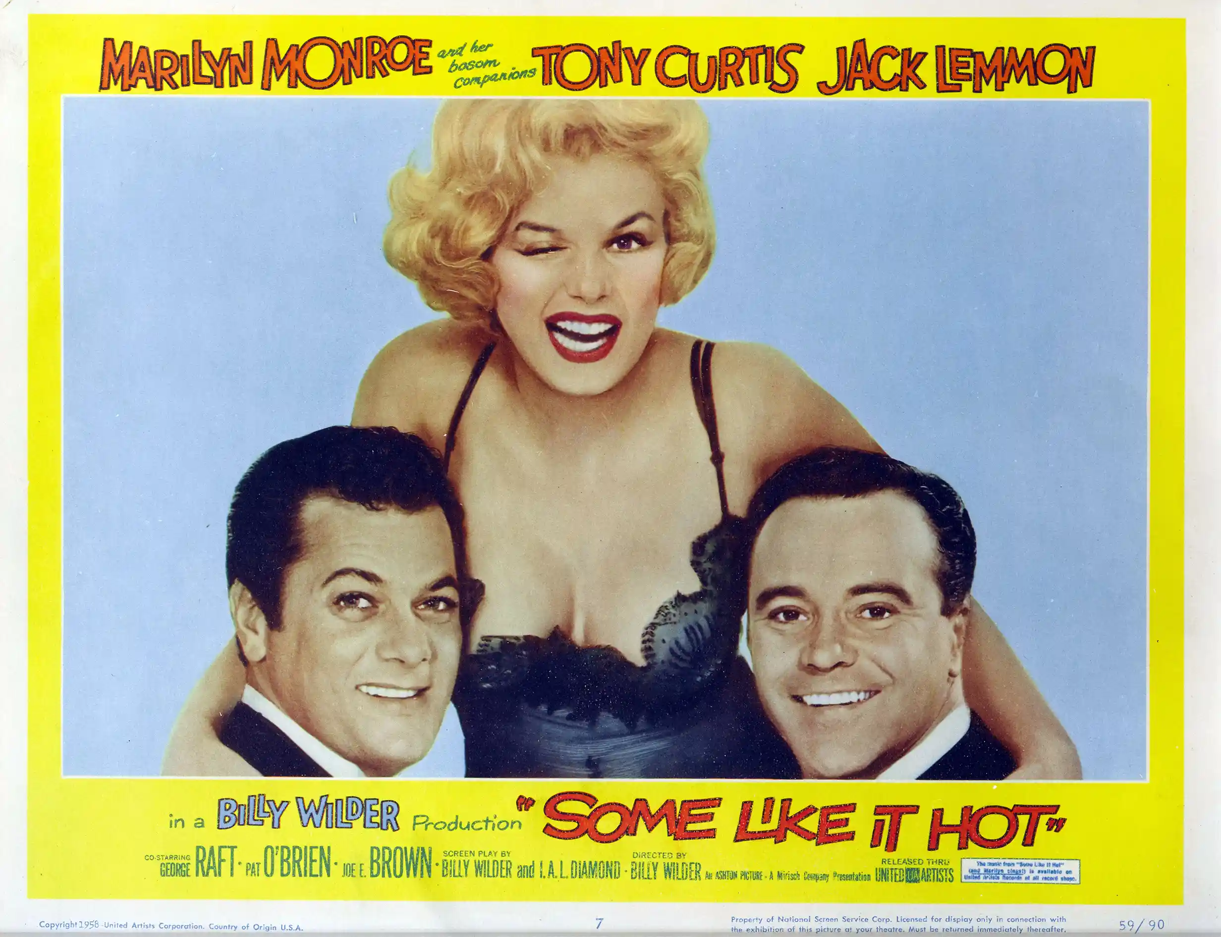 Some Like It Hot | Movie Poster | Vintage Marilyn Monroe Wink Art Print