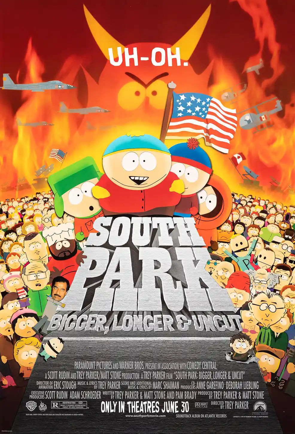 South Park: Bigger, Longer & Uncut | Movie Poster | Cartman, Kyle, Stan