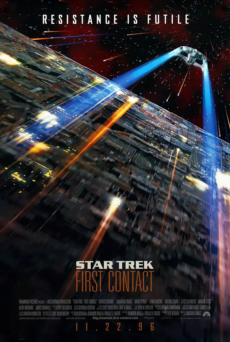 Star Trek: First Contact | Movie Poster | Borg Cube Resistance Is Futile Art