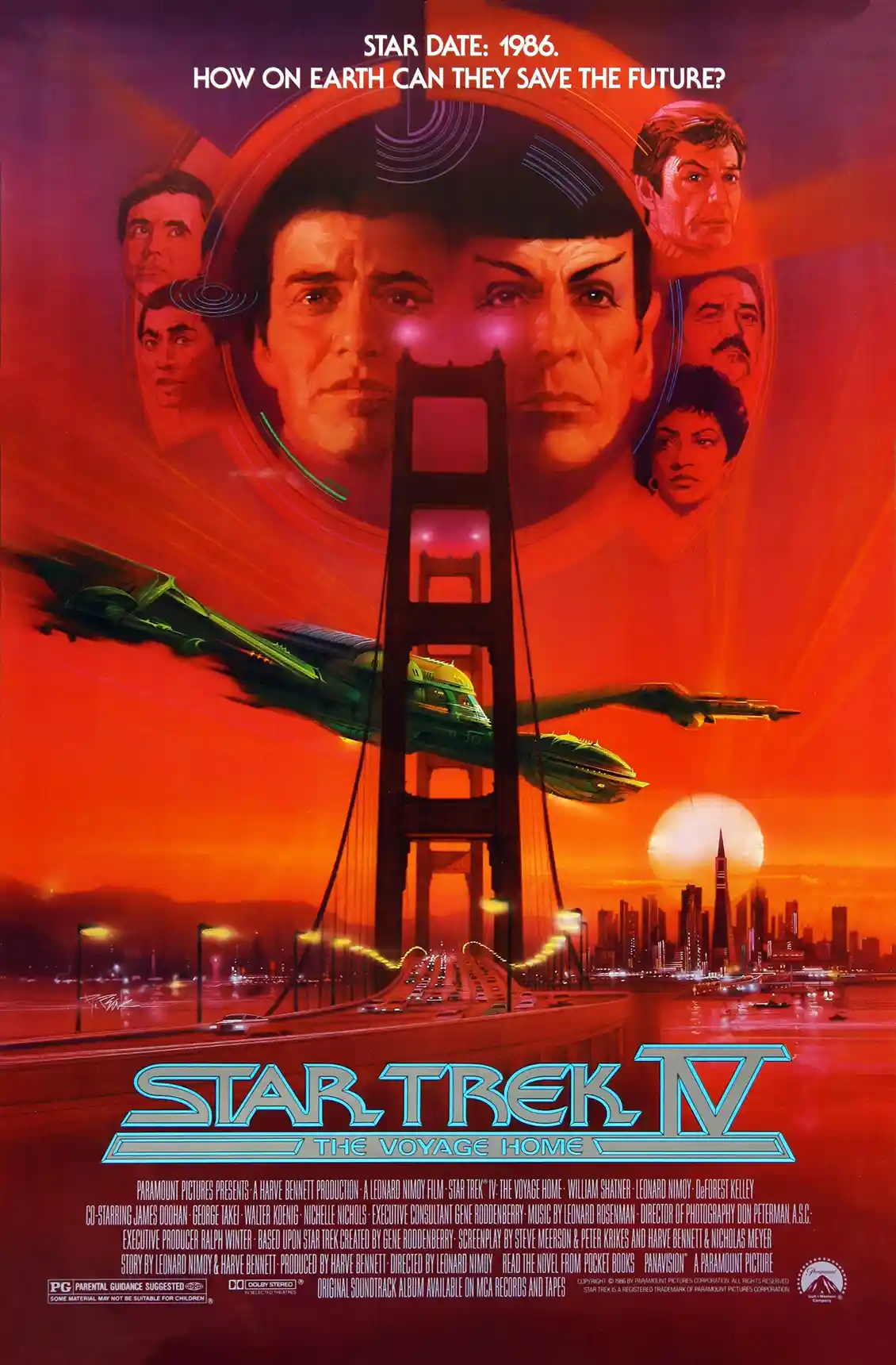 Star Trek IV: The Voyage Home | Movie Poster | Klingon Bird-of-Prey Art