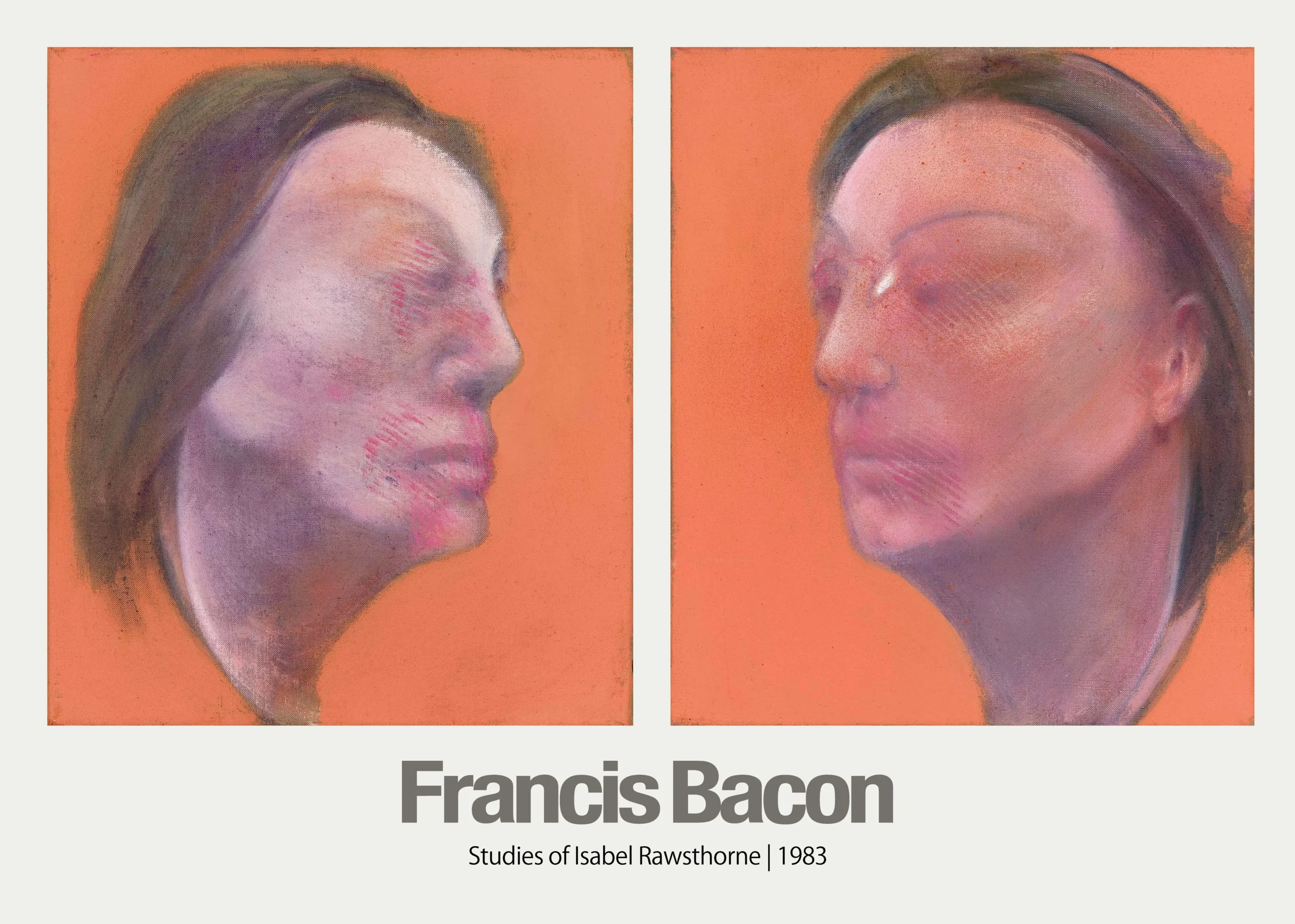 Francis Bacon | Abstract Art Poster | Studies of Isabel Rawsthorne 1983