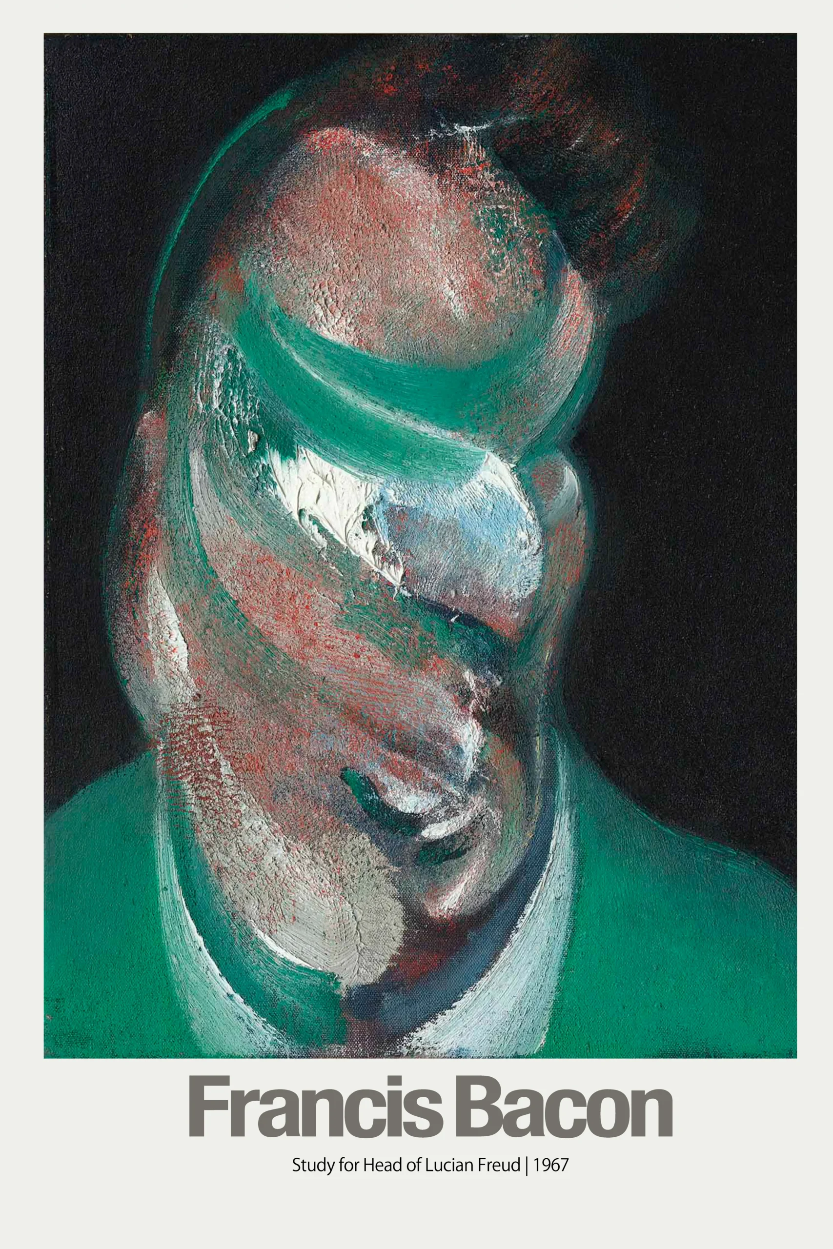 Francis Bacon | Study for Head of Lucian Freud Art Poster | Abstract Print