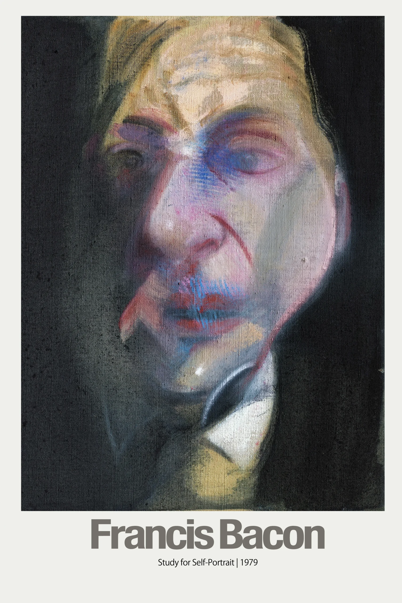 Francis Bacon | Study for Self-Portrait 1979 Poster | Expressive Modern Art