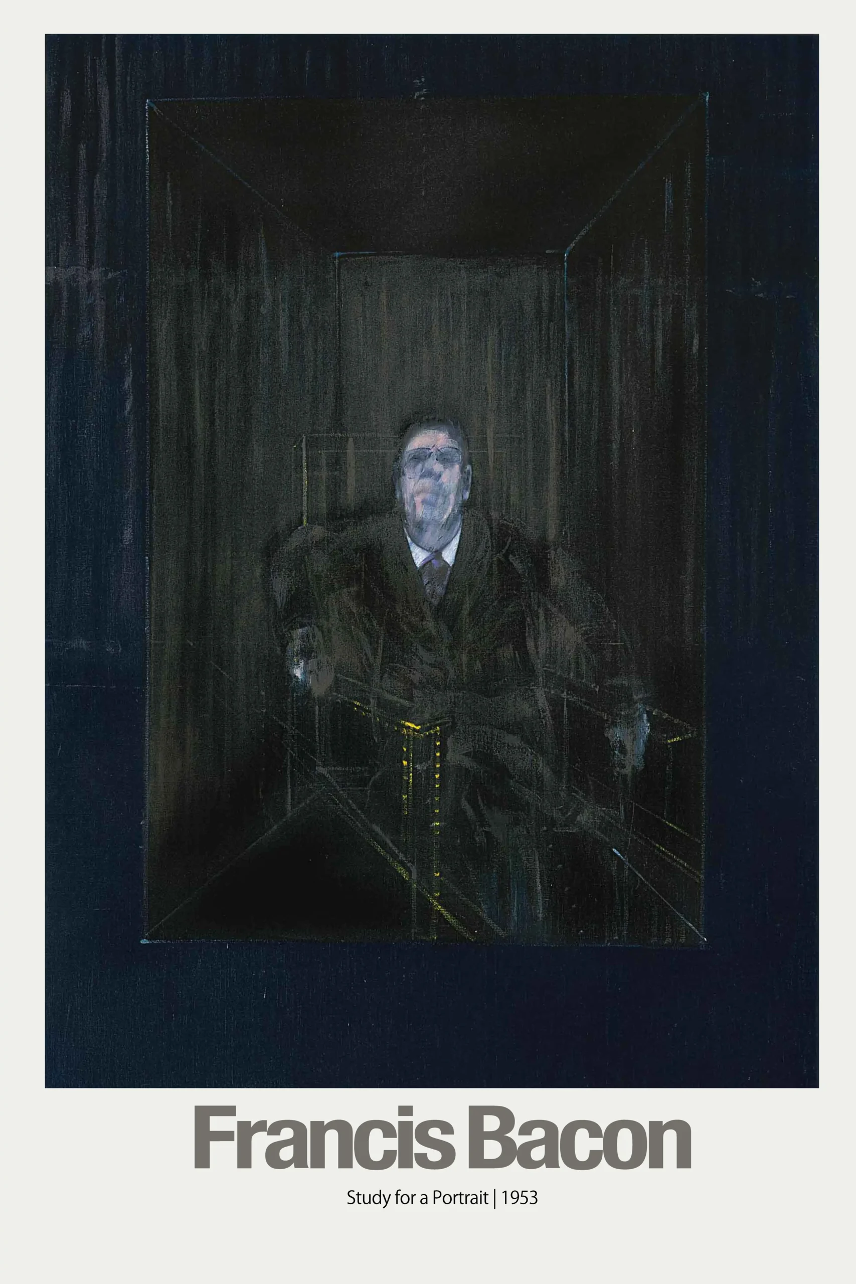 Francis Bacon | Study for a Portrait 1953 Poster | Dark Modern Art Print