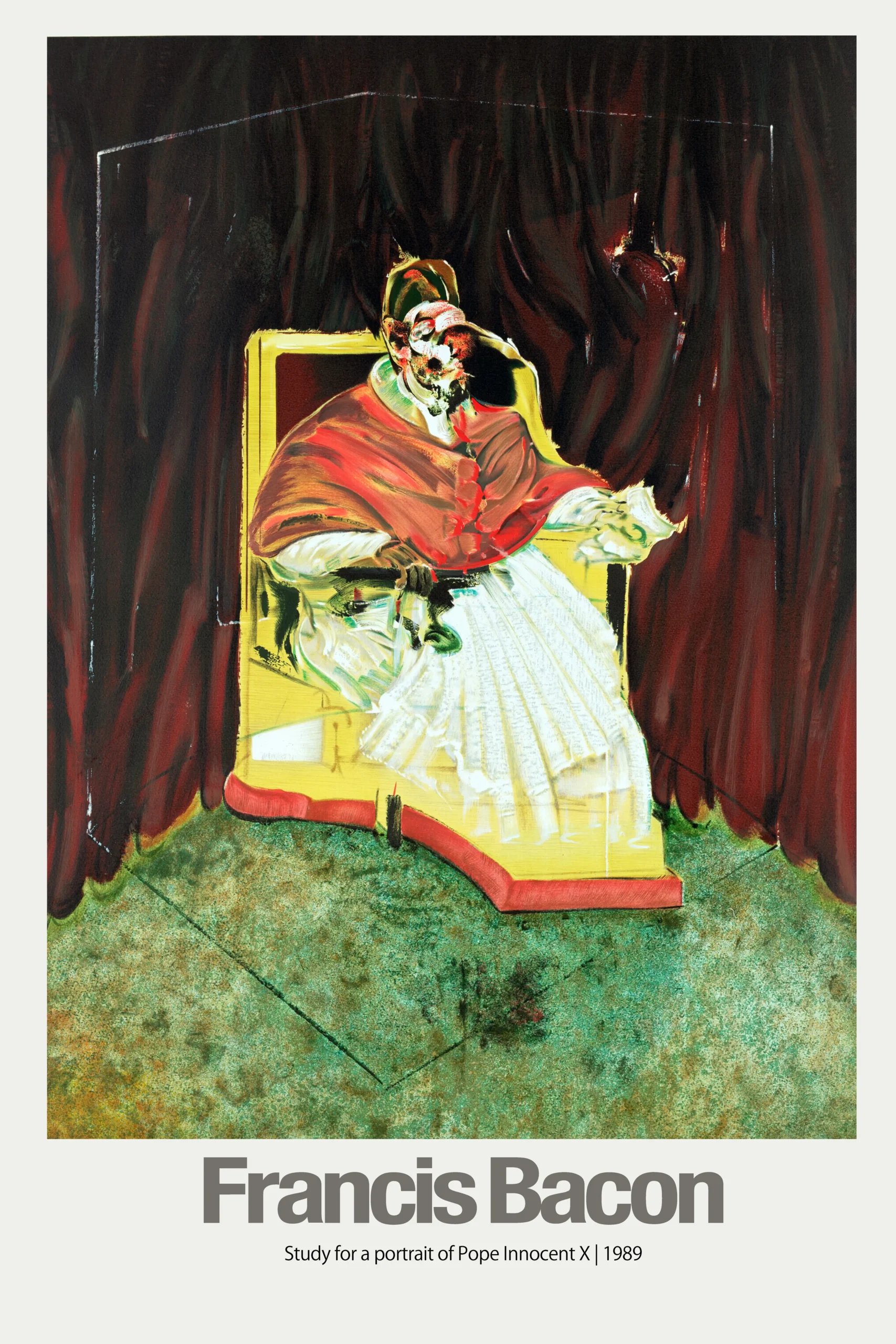 Francis Bacon | Pope Innocent X Art Poster | Expressionist Portrait Print