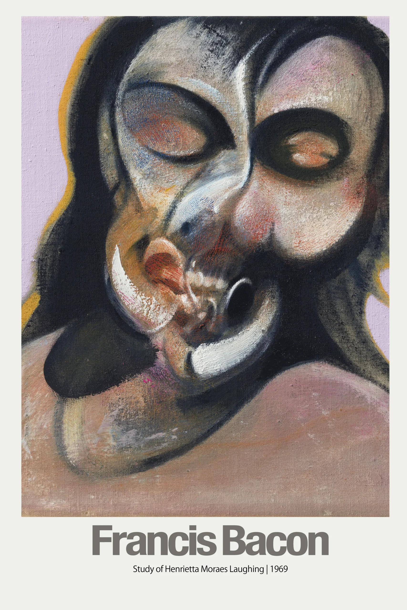 Francis Bacon | Study of Henrietta Moraes Laughing Art Poster | Abstract Portrait