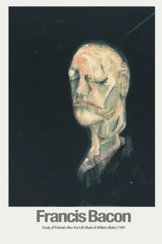 Francis Bacon Study of Portrait after Life Mask of William Blake Art Print