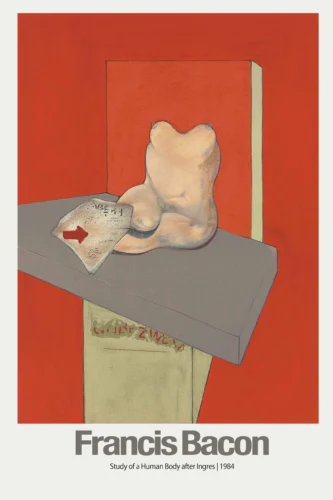 Francis Bacon, Study of a Human Body after Ingres 1984 Art Print