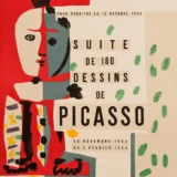 Pablo Picasso 180 Dessins 1954 Exhibition Vintage Art Print