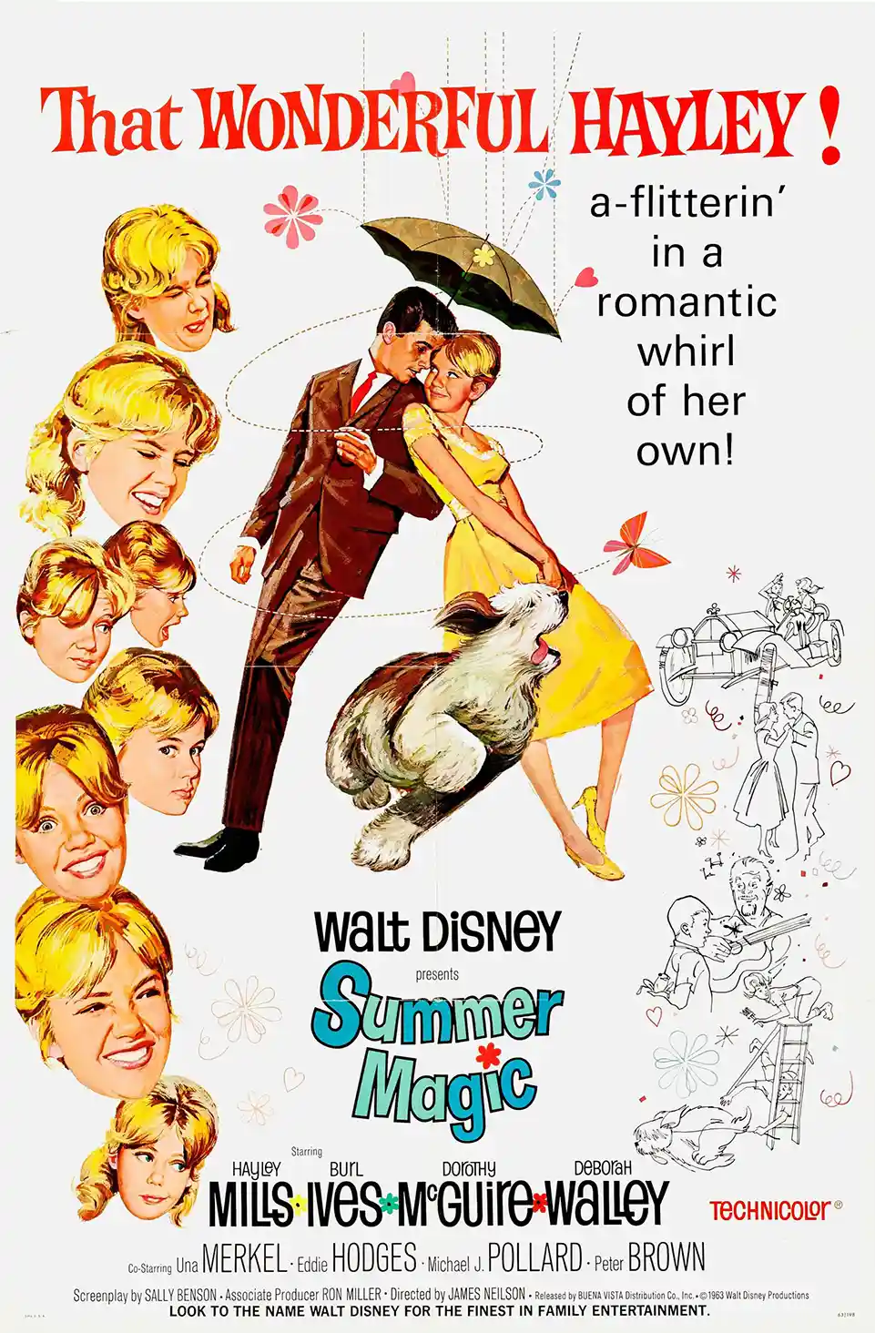 Summer Magic | Movie Poster | Vintage Hayley Mills Wall Art Print