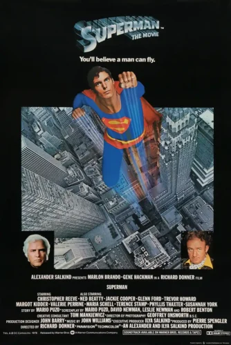 Superman 1978 The Movie Christopher Reeve Flying Vintage Movie Poster