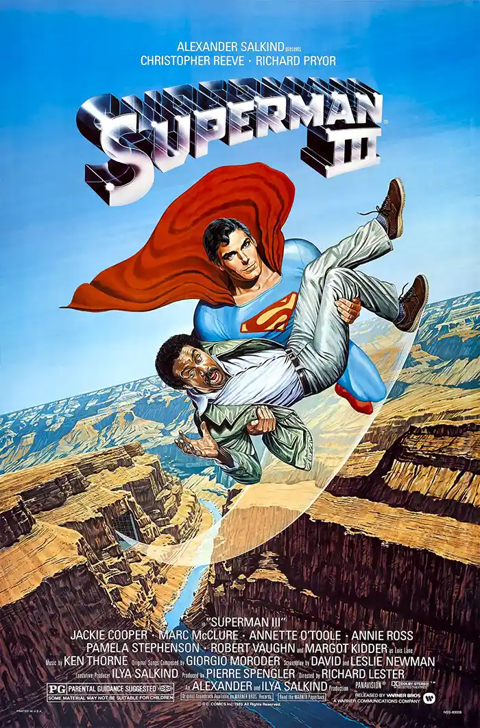 Superman III | Classic Movie Poster | Christopher Reeve & Richard Pryor Art