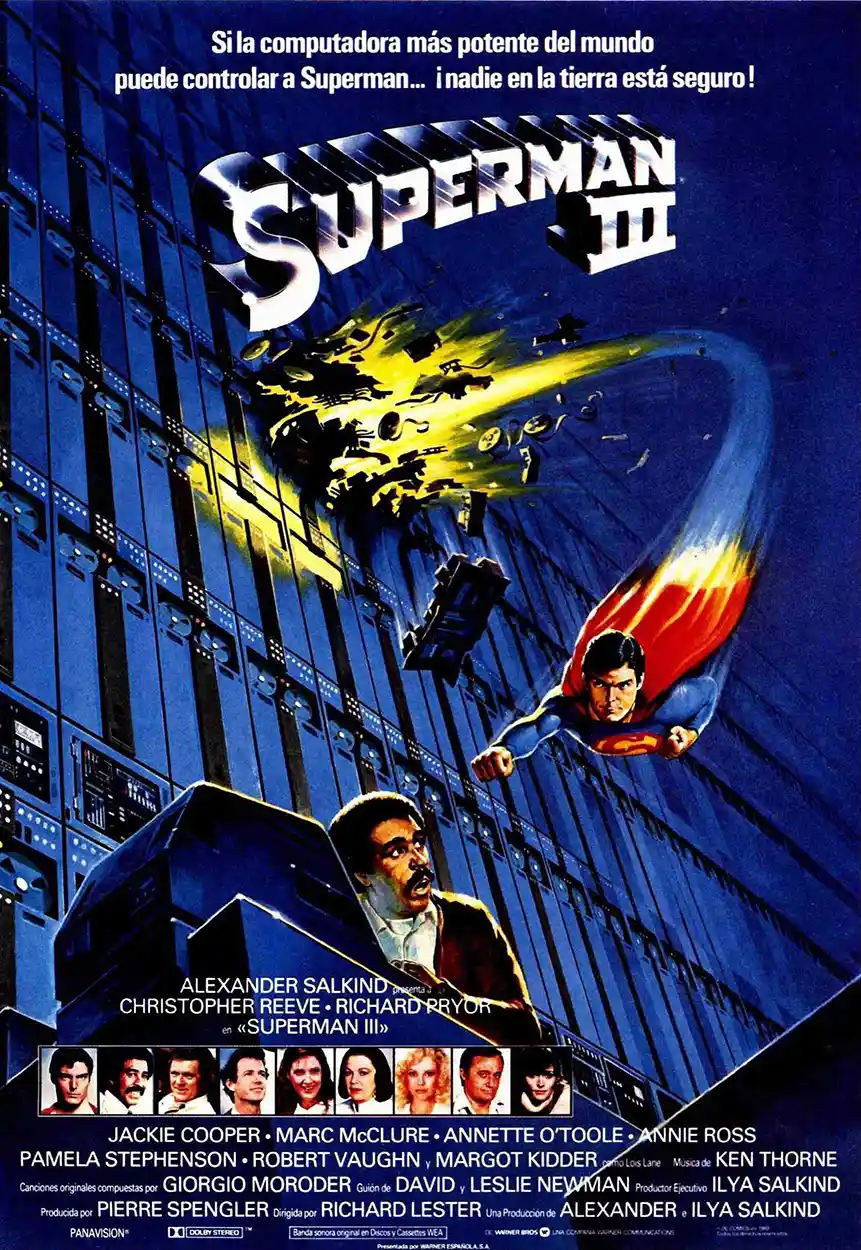 Superman III (1983) | Classic Movie Poster | Superman vs. Giant Computer