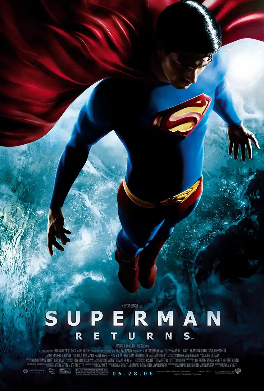 Superman Returns | Movie Poster | Brandon Routh Flying Art Print