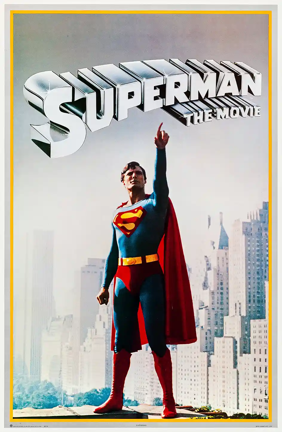 Superman The Movie (1978) | Vintage Poster | Iconic Christopher Reeve Flying Pose