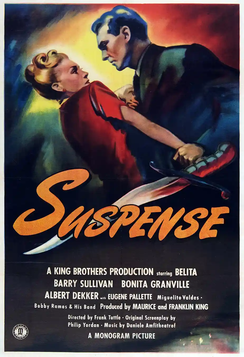 Suspense (1946) | Vintage Film Noir Poster | Classic Drama Wall Art