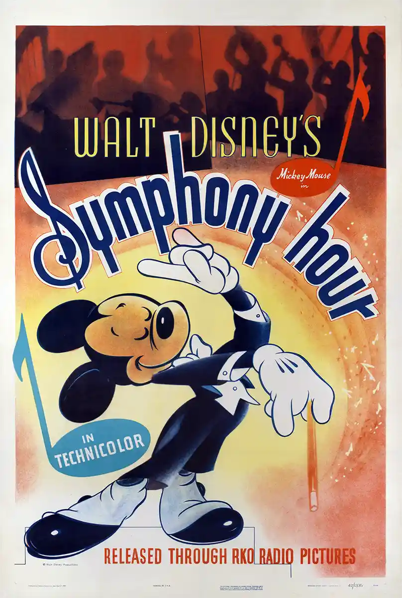 Symphony Hour Mickey Mouse | Vintage Movie Poster | Classic Conductor Art Print