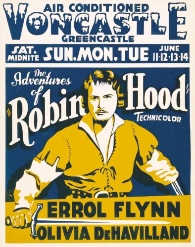 The Adventures of Robin Hood 1938 Errol Flynn Vintage Movie Poster