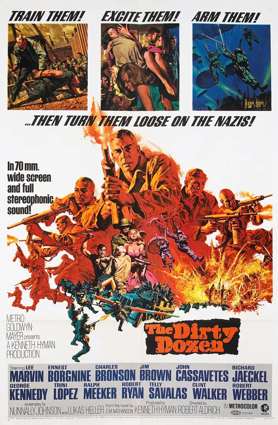 The Dirty Dozen | Movie Poster | Lee Marvin Vintage War Film Art