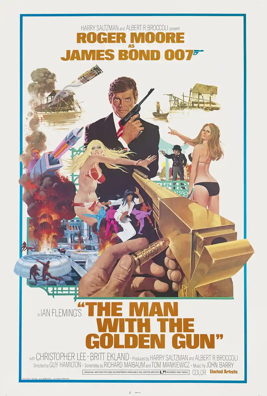 The Man with the Golden Gun | Movie Poster | Iconic Golden Gun Art Print