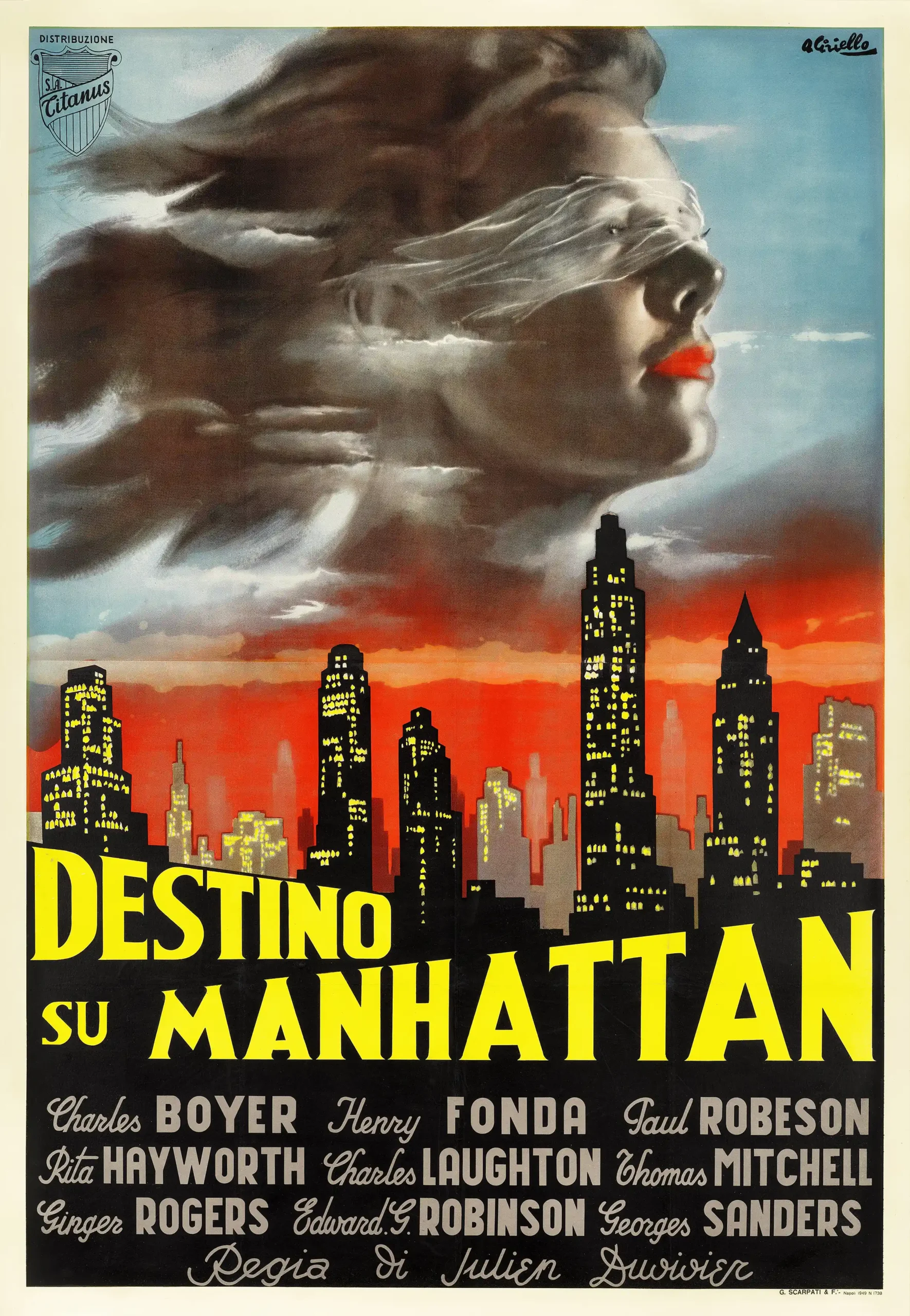 Tales of Manhattan (1942) | Vintage Movie Poster | Destino su Manhattan Italian Art
