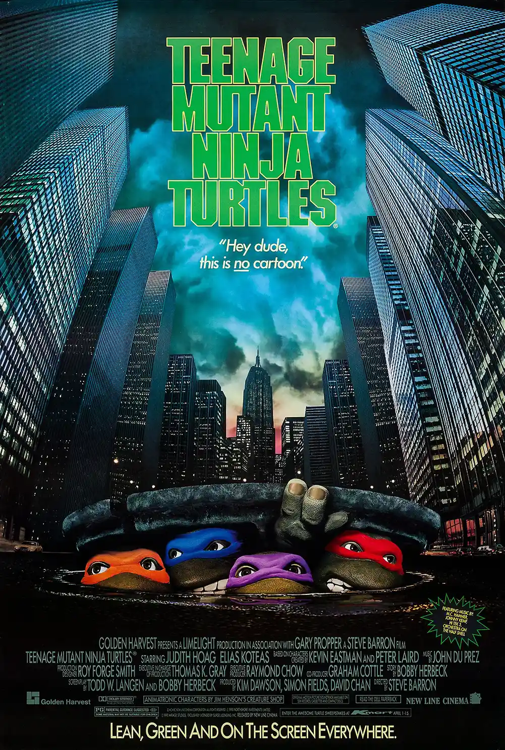 Teenage Mutant Ninja Turtles (1990) | Movie Poster | Iconic Sewer Art Print