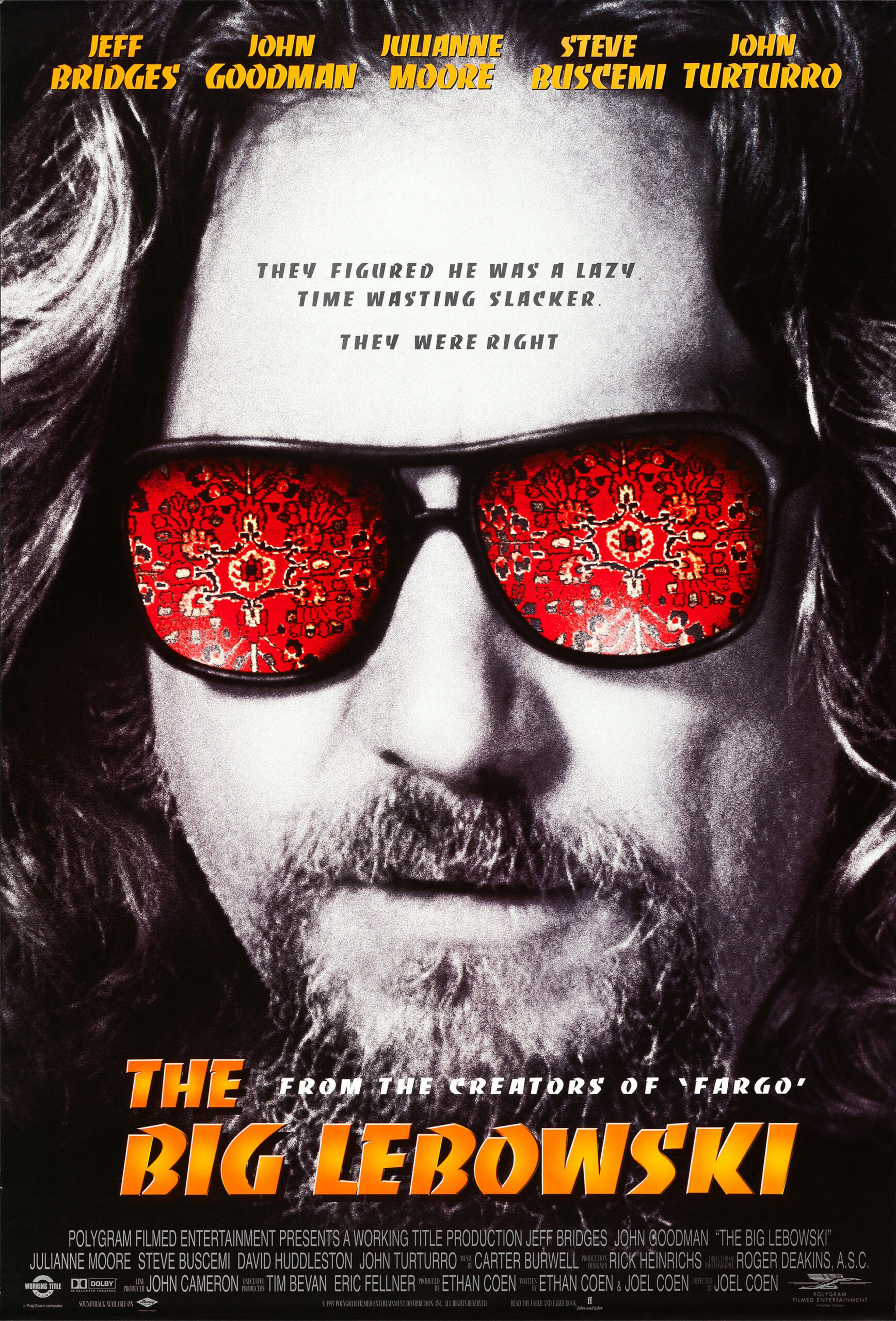 The Big Lebowski | Movie Poster | The Dude's Rug Reflection Wall Art